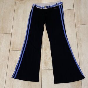 BEBE Black and Blue Flare work out pants